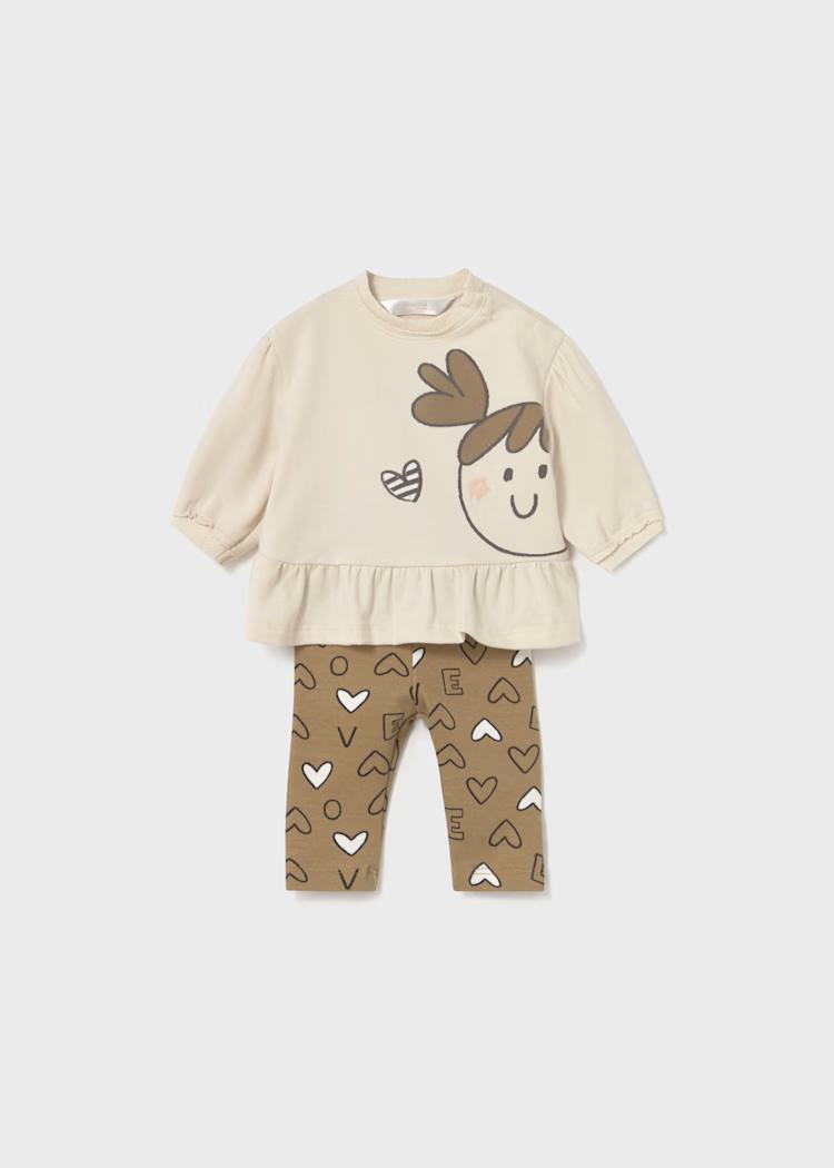 Completo leggings 4 pezzi neonata