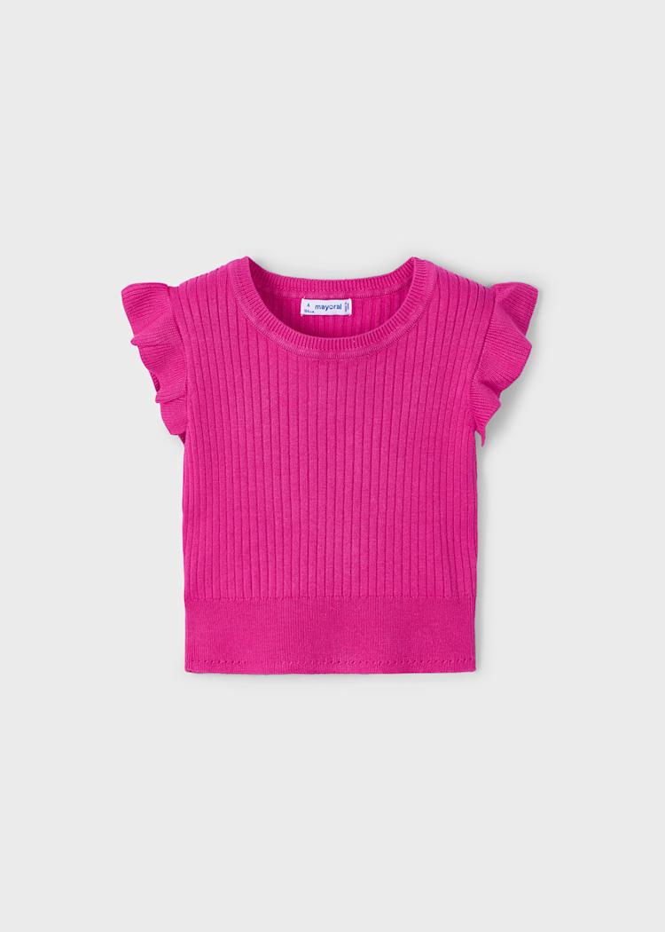 Top tricot costine bambina