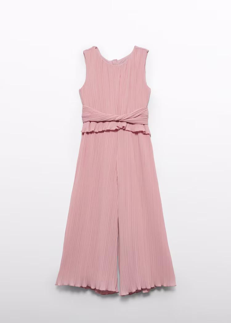 Tuta chiffon plissettata