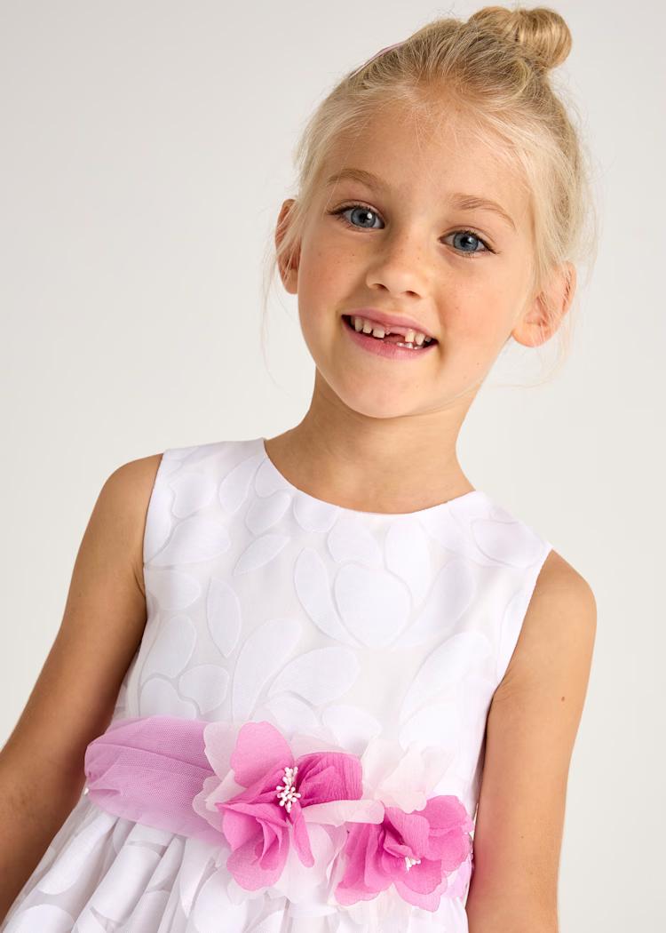 Vestito con fusciacca fiori bambina