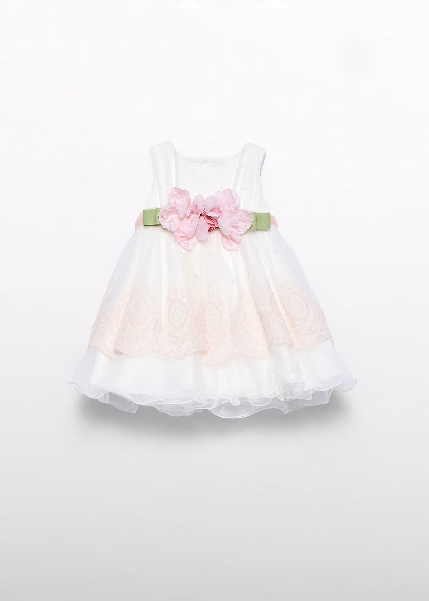 Abito tulle ricamo neonata