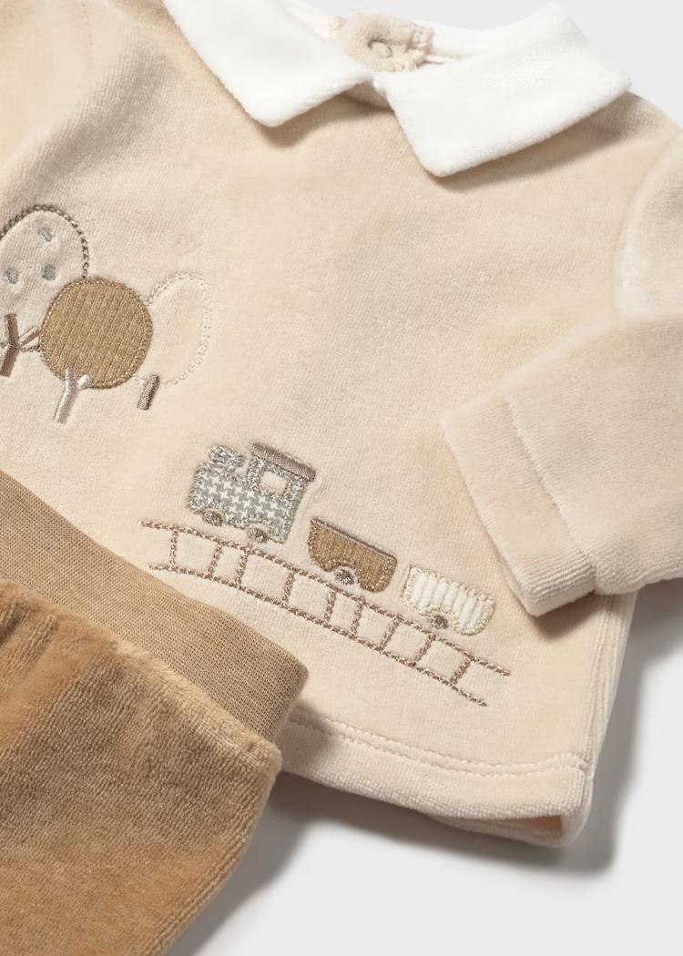 Completo ghettina ciniglia neonato