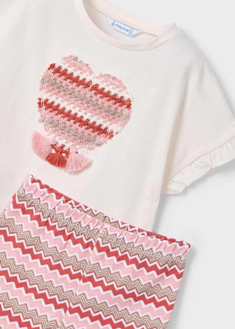 Completo leggings a campana e maglietta bambina