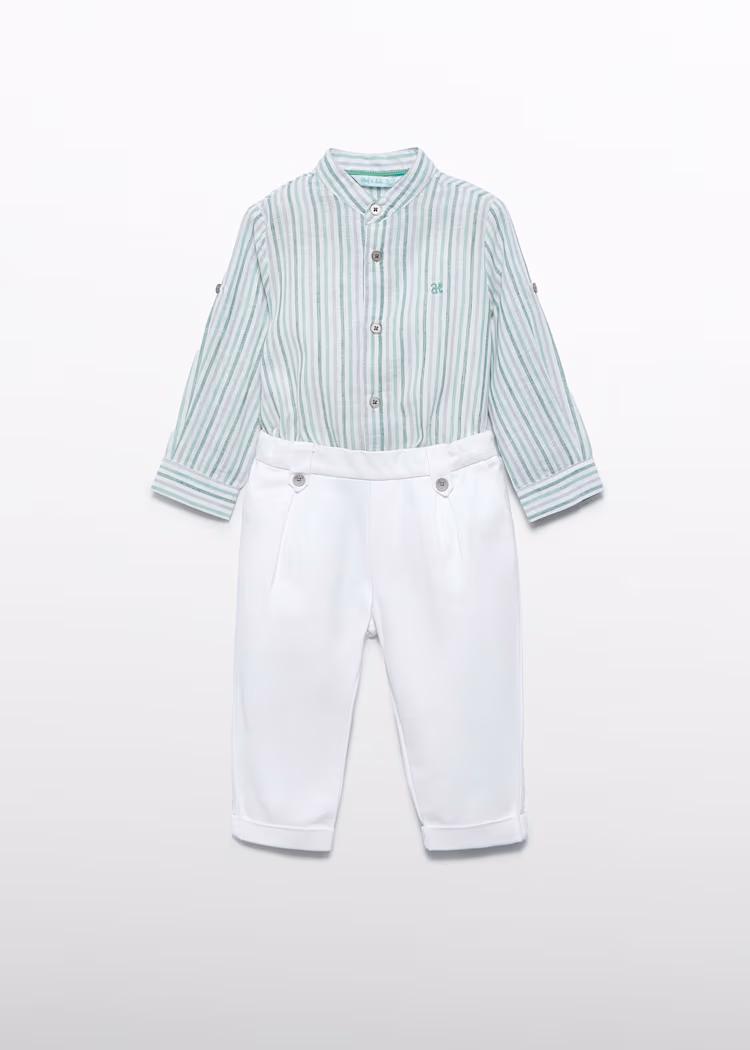 Completo pantalone lino neonato