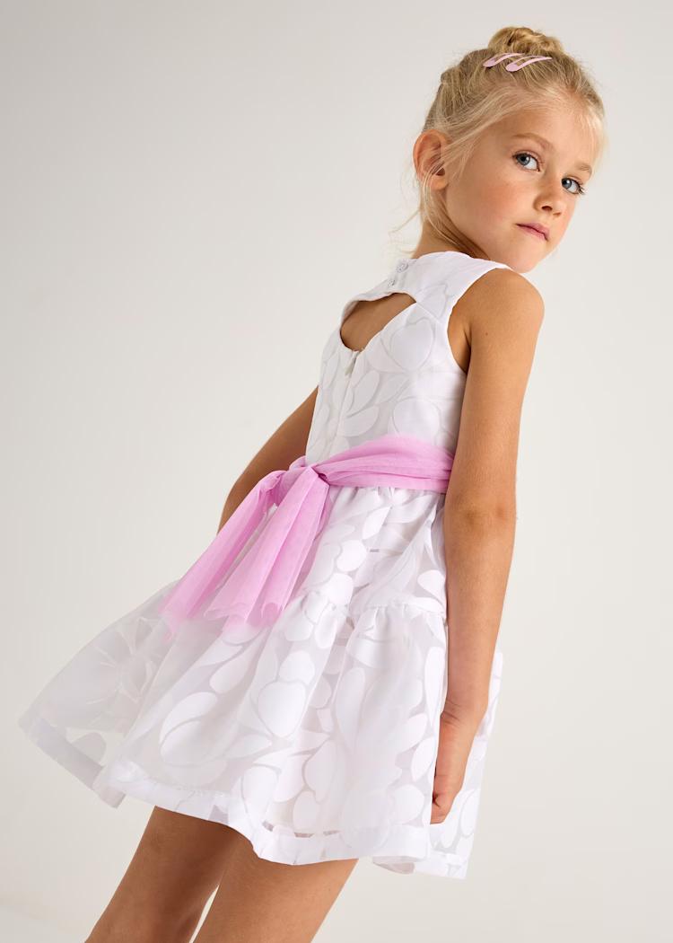 Vestito con fusciacca fiori bambina