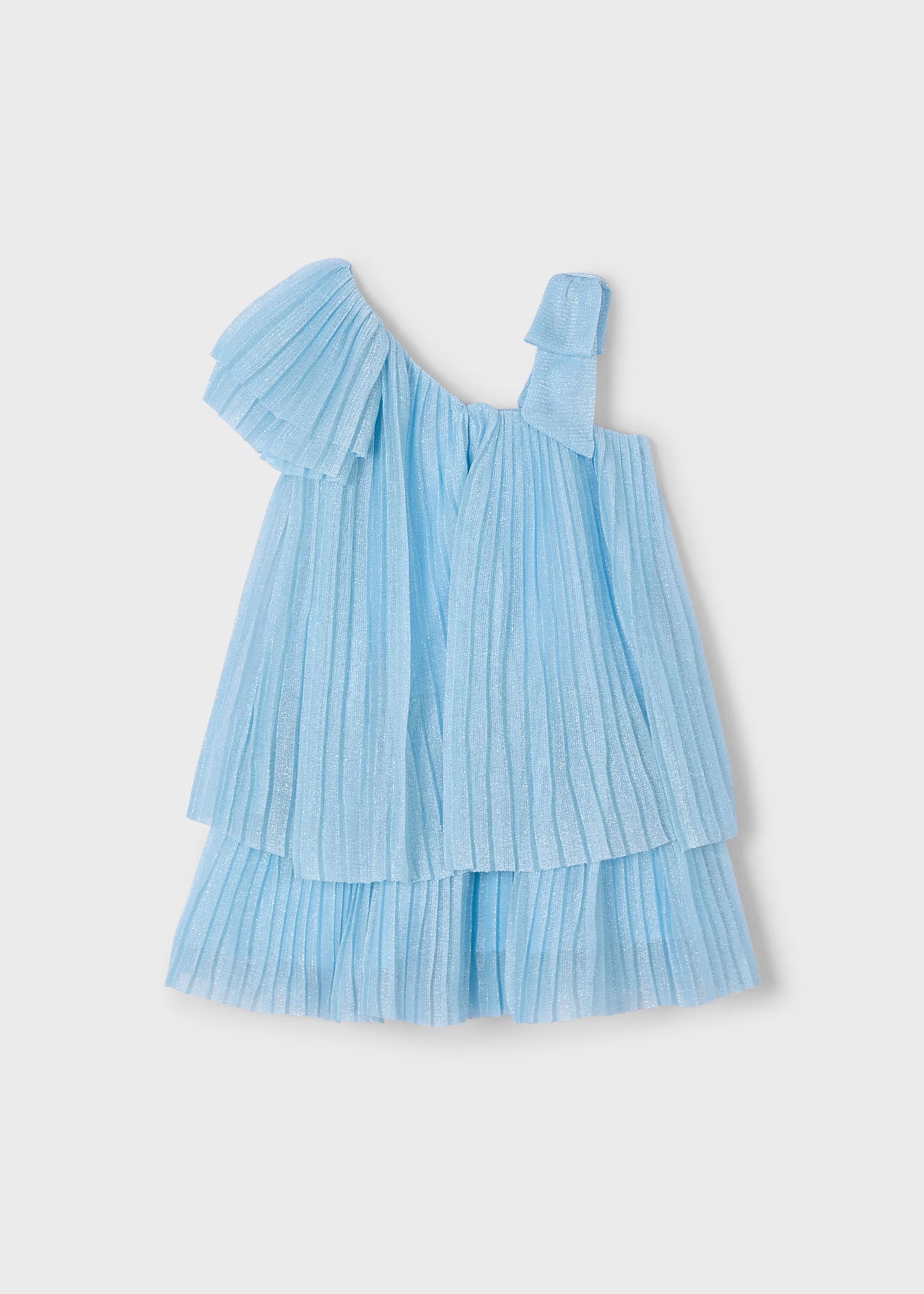 Vestito asimmetrico plissettato bambina